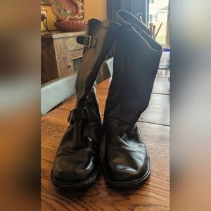 Matisse Black Leather Combat/Moto Boots